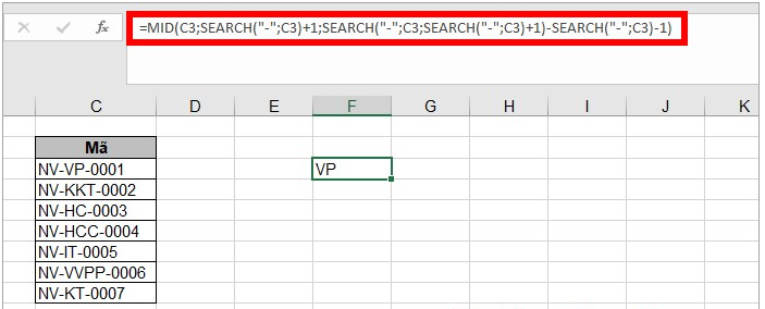 tách chữ trong excel