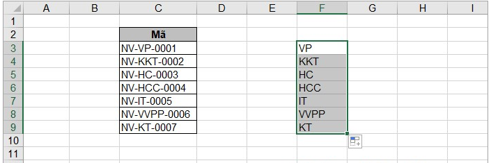 tách chữ trong excel