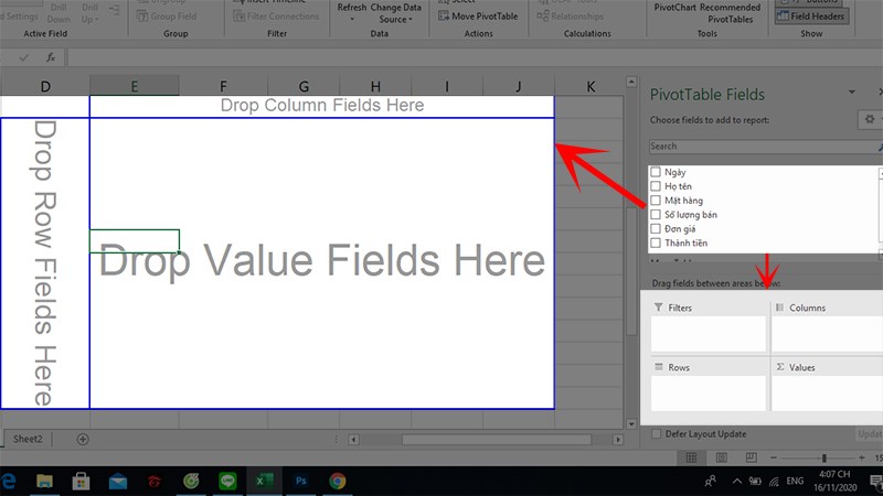 cách dùng pivot table