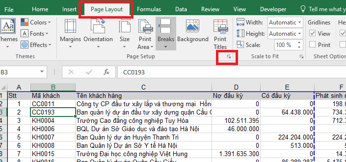 cách in excel vừa trang giấy a4