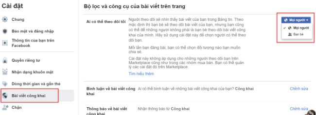 bật chế độ theo dõi trên facebook