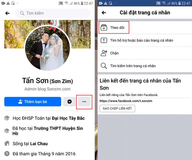 cách hiện người theo dõi trên facebook