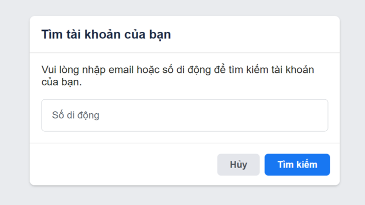 cách lấy lại mật khẩu facebook