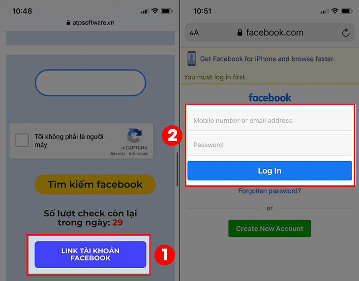 tìm facebook qua số điện thoại