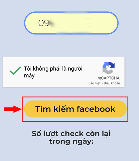 tìm facebook qua số điện thoại