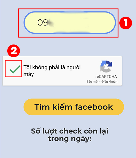 tìm facebook qua số điện thoại