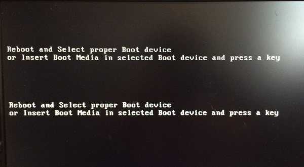 reboot and select proper boot device