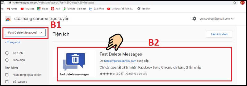 cách xoá nhiều tin nhắn trên messenger