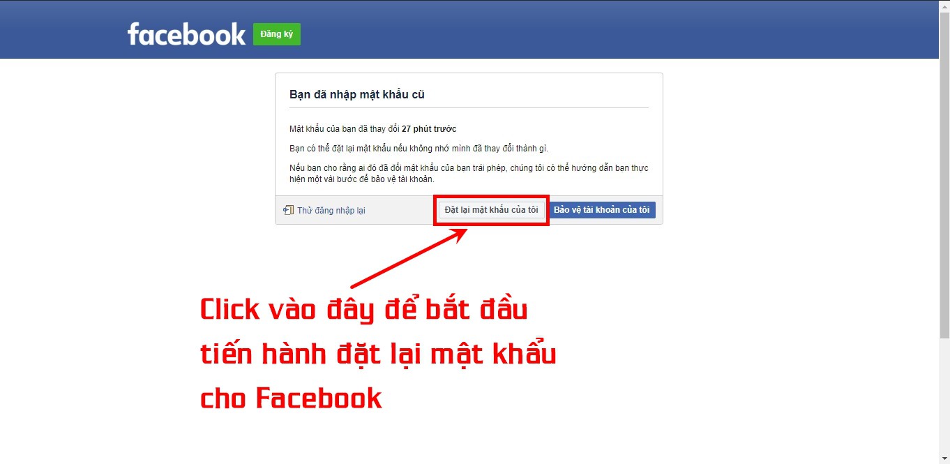 cách lấy lại mật khẩu facebook bằng mật khẩu cũ