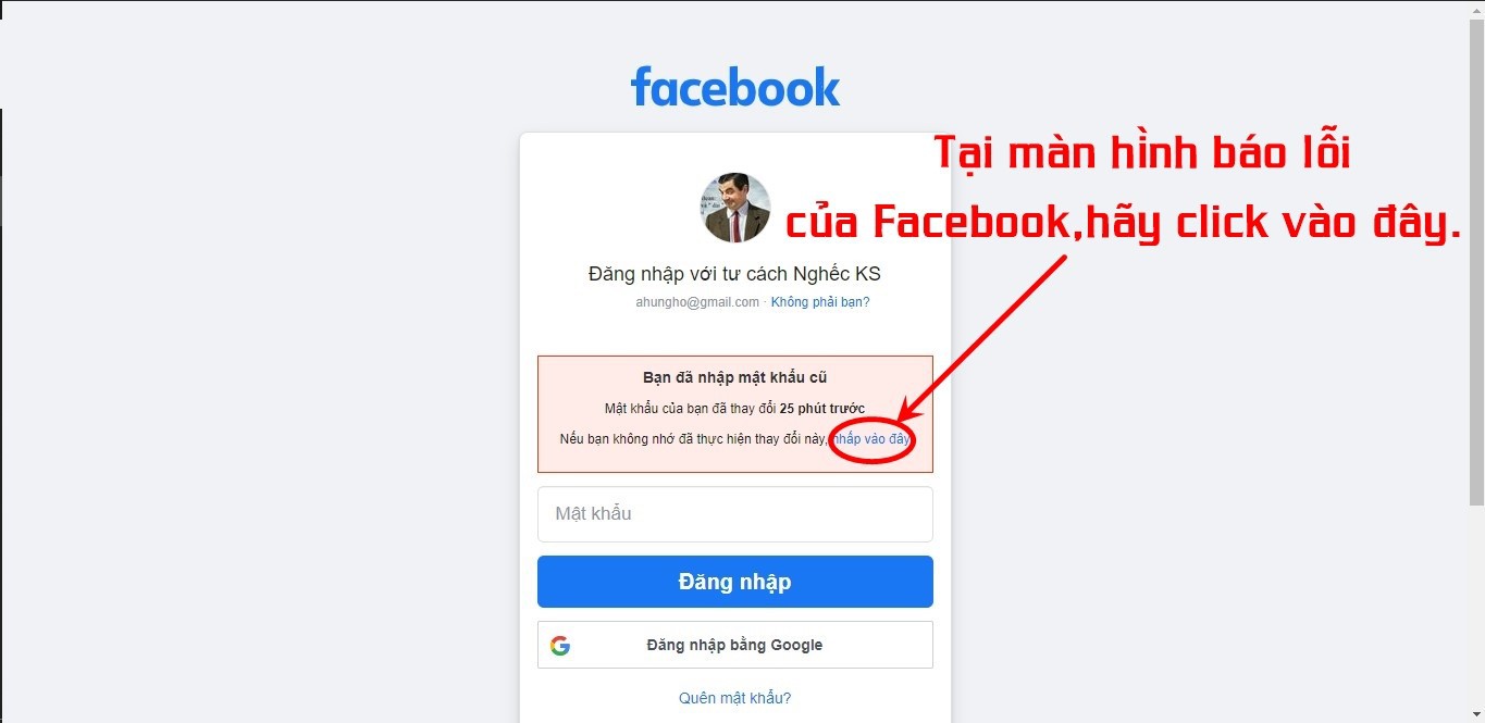 cách lấy lại mật khẩu facebook bằng mật khẩu cũ