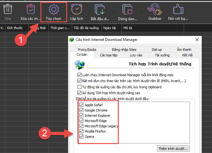 idm không bắt link trên chrome